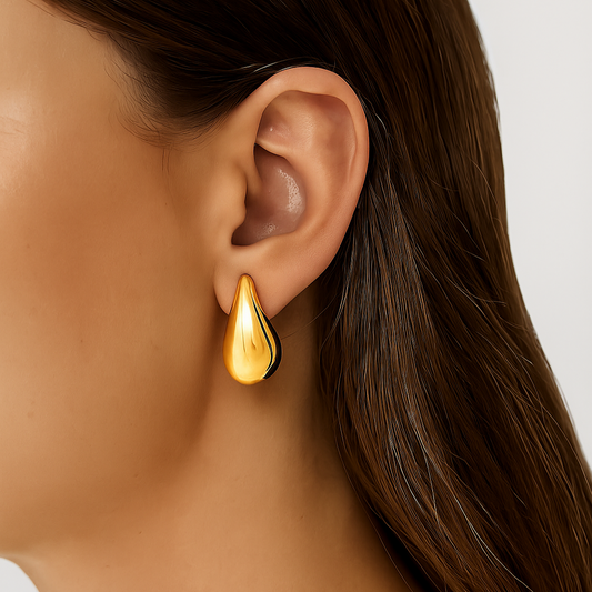 Gold Tear Drop Stud