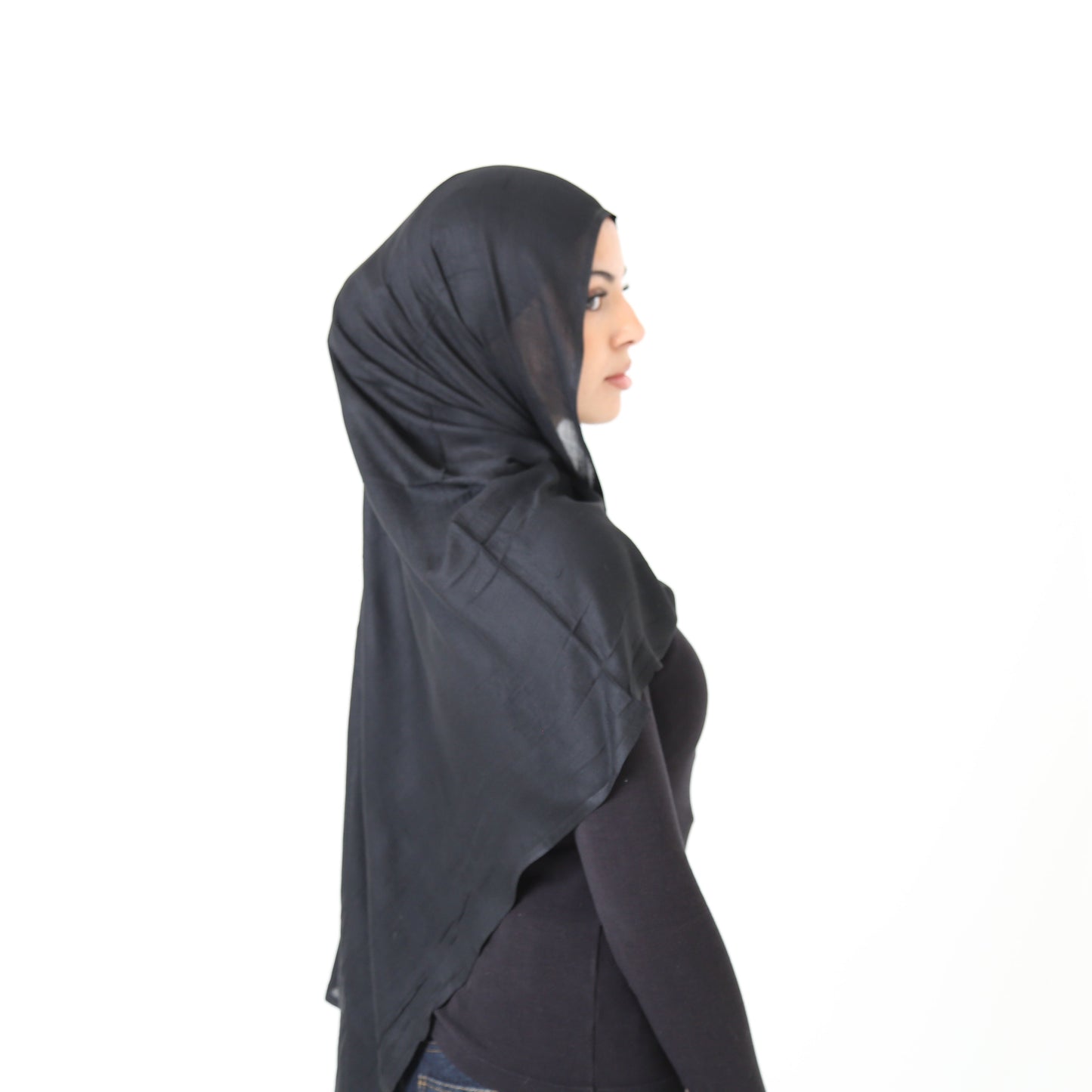 Black Premium Modal Hijab | Shop Hudda