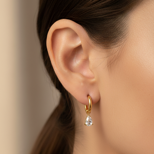 Solara Hoops – 18K Gold Plated Stainless Steel Hoop Earrings | Shop Hudda