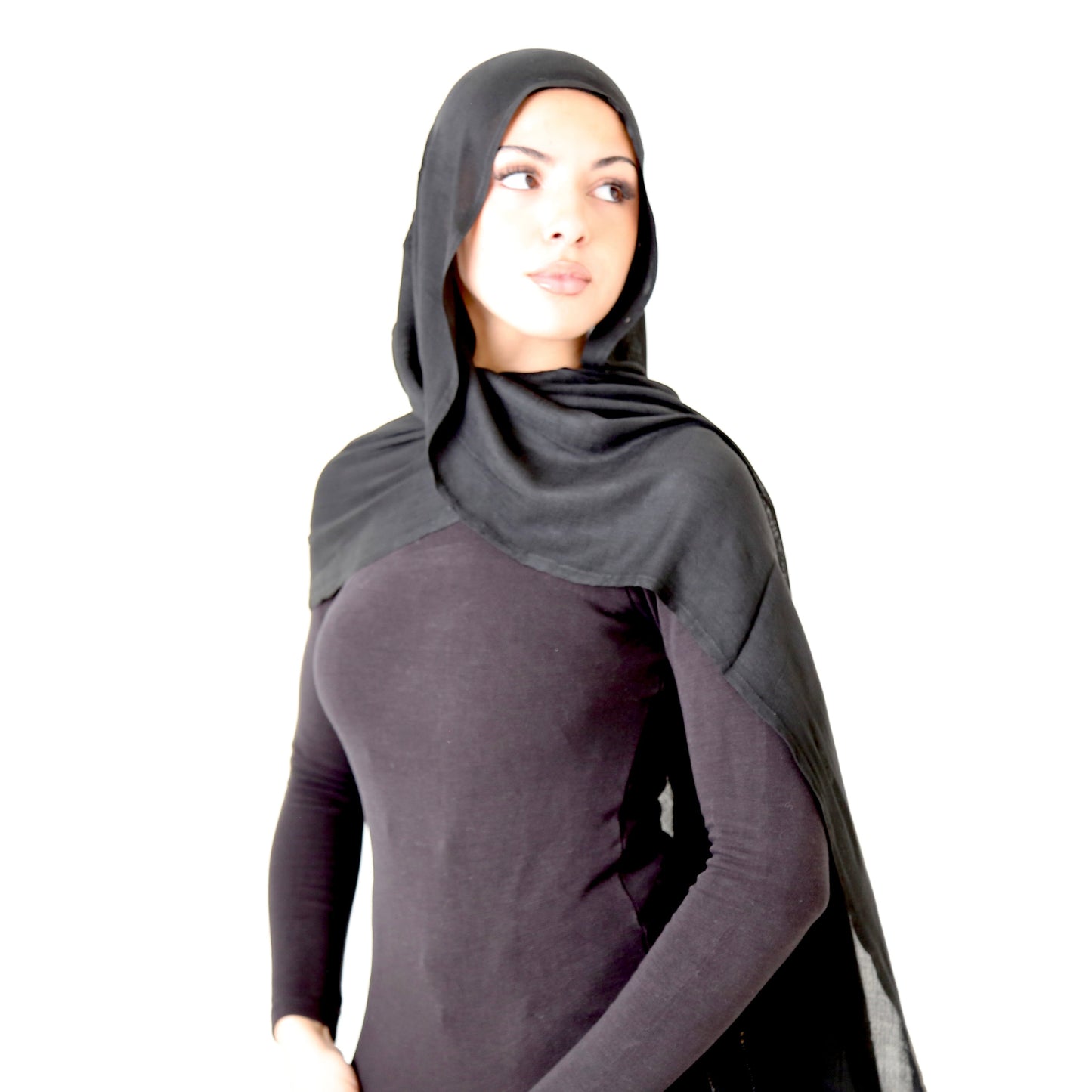 Black Premium Modal Hijab | Shop Hudda