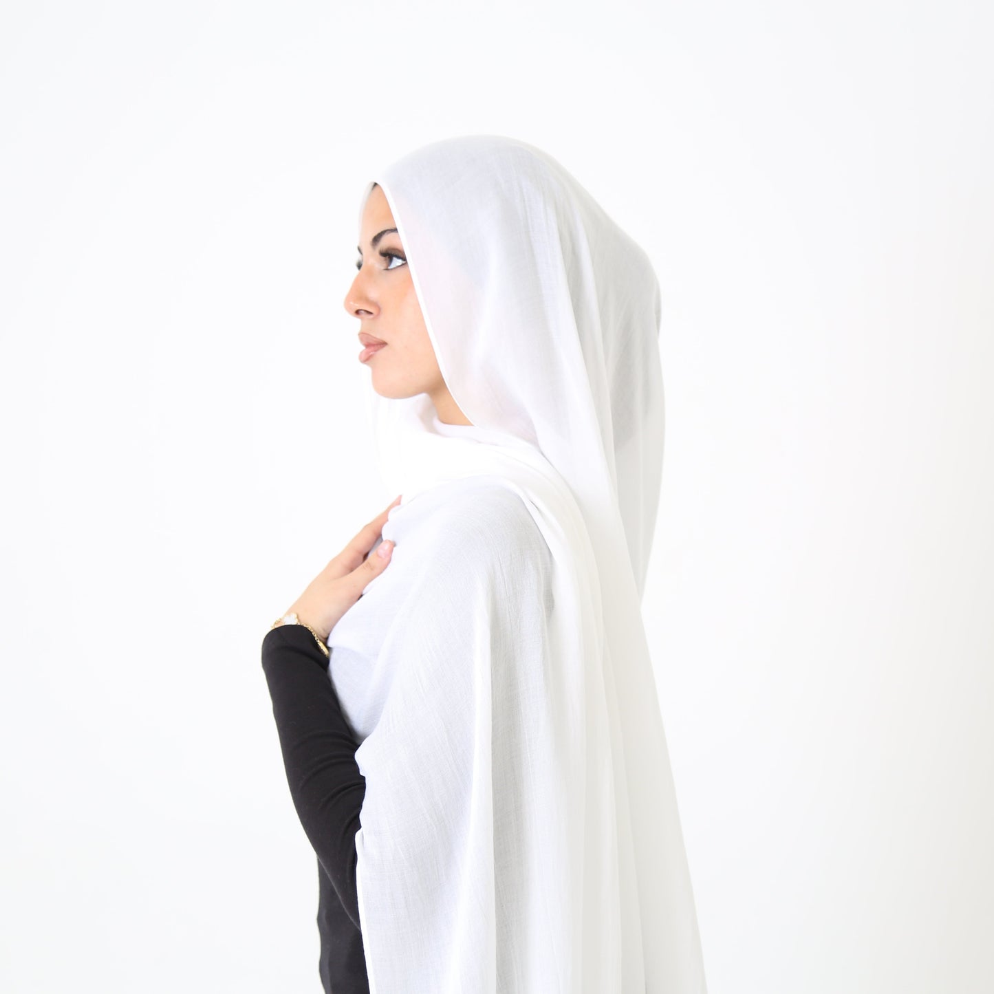 Snow White Premium Modal Hijab | Shop Hudda