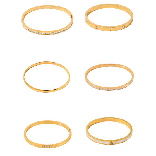 14 k Gold Plated Bangle Bracelet